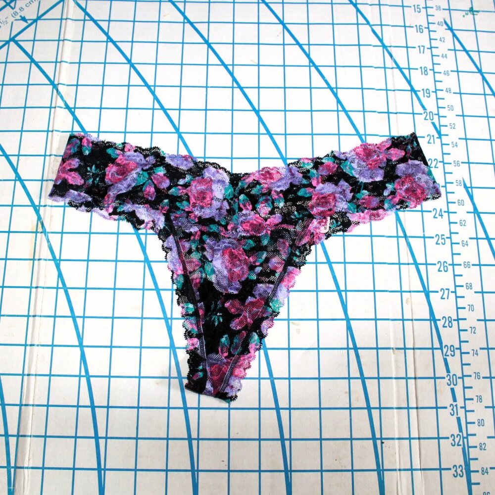Victoria's Secret Floral Mesh Thong Panties, Medium, NWT